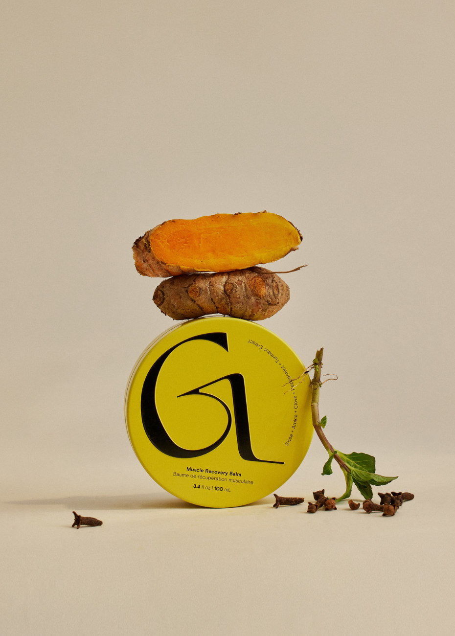 Ghlee Muscle Balm made with ghee, turmeric, peppermint, and clove